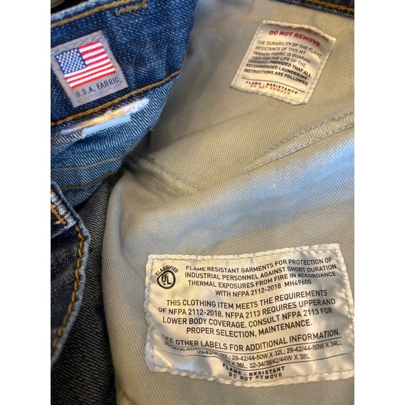 Ariat FR M4 Boot Low Rise Jeans Mens Denim Blue Bootcut Size 42X33 Work - Picture 12 of 14